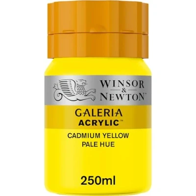 Imagen de Winsor &amp; Newton Galería Pintura Acrílica, Amarillo (Cadmum Yellow Pale Hue), 250 ml,