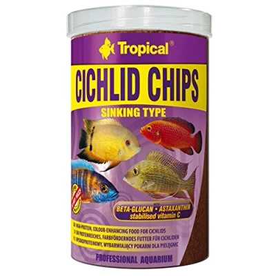 Imagen de Cichlid Chips 1000ml / 520g Alimento para cíclidos, Muy proteínico y Que realza el Color