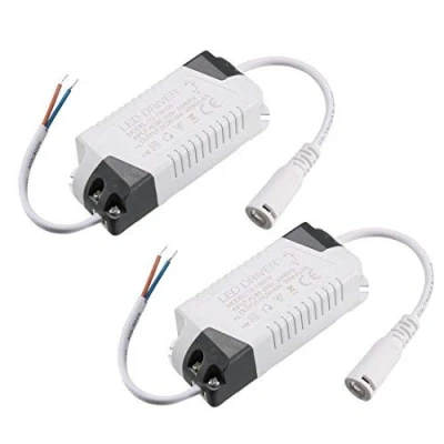 Imagen de LED Driver 12 18W Corriente constante 300mA Alta potencia AC 85 265V Salida 36 65V DC Conector Alimentación externa Plafón Transformador 2pcs