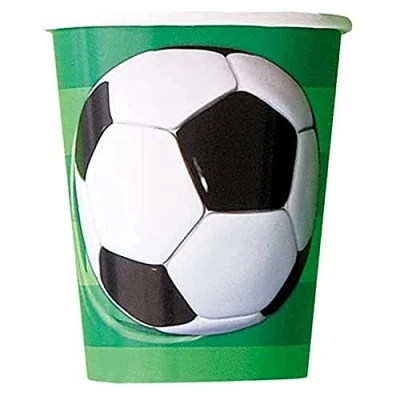 Imagen de Unique Party Vasos de Papel Fiesta Fútbol, 8 Unidades, 266 ml (27306) , color/modelo surtido
