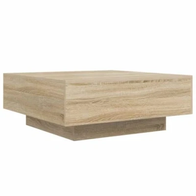 Imagen de vidaXL Mesa de Centro Madera ingeniería Roble Sonoma 80x80x31 cm
