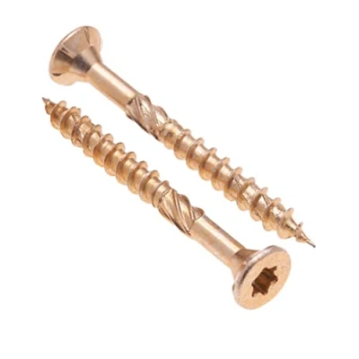 Imagen de 4.5mm Tornillos para Madera de Auto roscantes Torx Amarillo con Cabeza Plana Zincada Uso Múltiple en (Caja 250 unidades) Tamaño: x 60mm