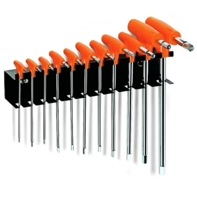 Imagen de Beta 96T/SP11 Juego de 11 llaves macho hexagonales acodadas con mango (art. 96T) soporte