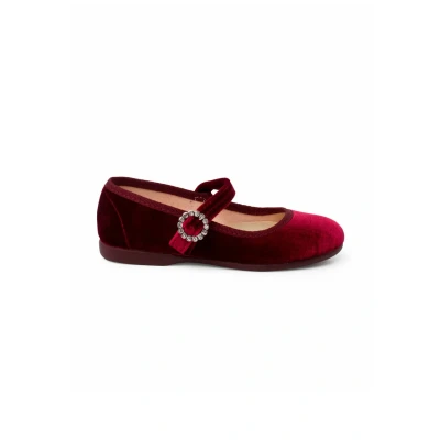 Imagen de Pisamonas Merceditas Terciopelo Hebilla Joya Size 38 Color Burdeos