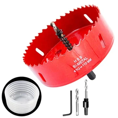 Imagen de Corona 110mm y recipiente colector de polvo accesorio 2PCS set LAIWEI para todas sierra agujeros hasta 125mm diámetro corte.
