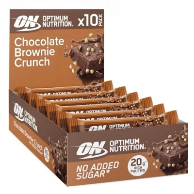 Imagen de Optimum Nutrition Protein Crisp Bar (10x65g) Crujiente de brownie y chocolate