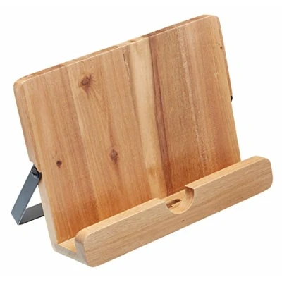 Imagen de Natural Elements Atril para Libros y Tablets, Madera de Acacia, 24 x 18,5 6,5 cm