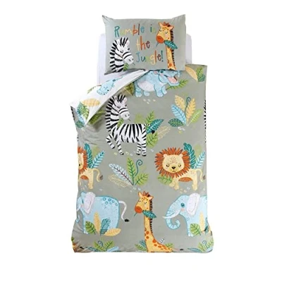 Imagen de Rapport Home Rumble In The Jungle Juego de Funda edredón Infantil (Individual), Color Verde