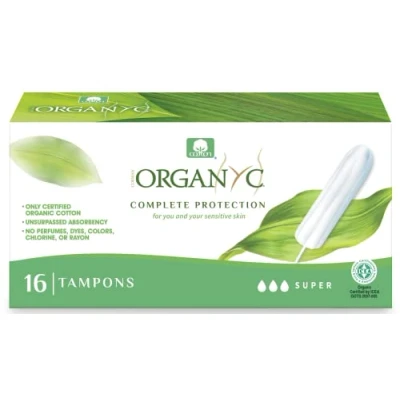 Imagen de Organyc, Tampones de Algodón Certificado 100% Biológico para Sangrado Abundante 1 paquete x 16 unidades