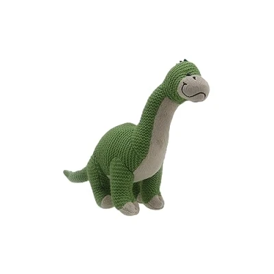 Imagen de Wilberry Knitted Small Green Brontosaurus Dinosaur Soft Toy WB004306