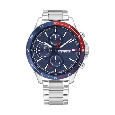 Imagen de Tommy Hilfiger Reloj Analógico de Cuarzo multifunción para hombre con Correa en Acero Inoxidable plateada 1791718