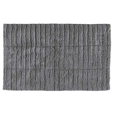 Imagen de ZONE DENMARK Tiles Alfombra de baño (algodón, 80 x 50 cm), Color Gris