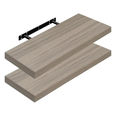 Imagen de WOLTU Estanteria Pared, Estante Flotante, Juego de 2 Pared Madera MDF, para salón, Cocina, Pasillo RG9238grdc