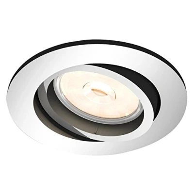 Imagen de Philips MyLiving Donegal GU10 Focos empotrable, orientable, luz blanca cálida, iluminación interior, color cromado