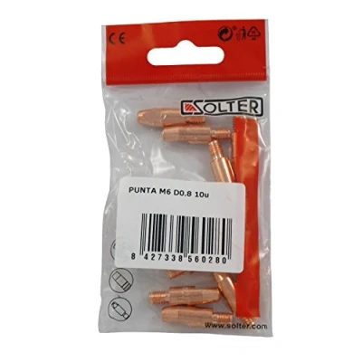 Imagen de Solter Pack de 10 Puntas Contacto Cu M6 L28 D0,8, Accesorios Soldadura