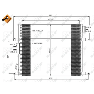 Imagen de NRF EASY FIT 35577 Condensador con junta anular 15,5 Aluminio 535 JEEP: GRAND CHEROKEE 2