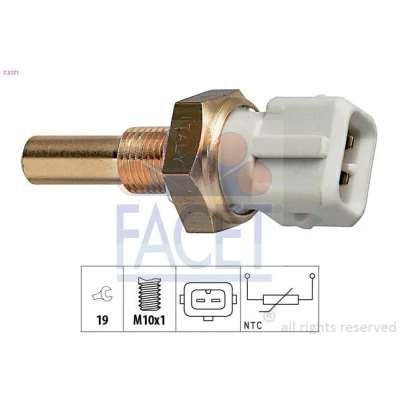 Imagen de FACET 7.3171 Sensor, temperatura del refrigerante Made in Italy OE Equivalent VOLKSWAGEN: GOLF 2, 3, Passat B3/B4 Berlina