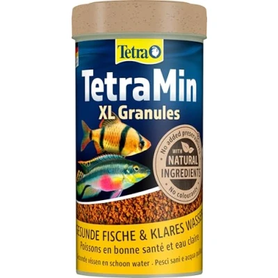 Imagen de Tetra TetraMin XL Granules Alimento para peces en forma de gránulos finos ornamentales agua dulce más grandes, 250 ml