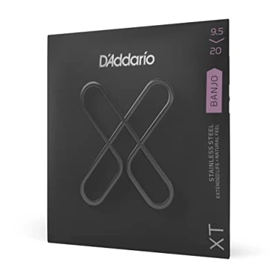 Imagen de D&#039;Addario XTJ09520, XT Banjo Guitar Strings Stainless Steel, Custom Light, 9.5 20