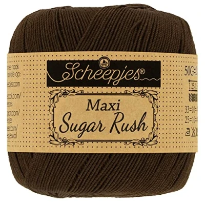 Imagen de Scheepjes 162 Negro Café Maxi Sugar Rush Hilo 10x50g