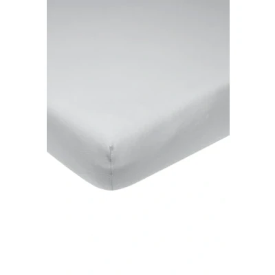 Imagen de Meyco Home Basic Jersey sábana Bajera Individual Cama Doble (sábana Suave, de algodón 100%, Transpirable, Dimensiones: 180 x 200 cm), Gris Claro