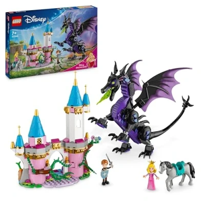 Imagen de Lego Princesas Disney Maléfica en Forma de Dragón Juguete Construcción, Regalo para Niñas y Niños 7 Años o Más Fans La Bella Durmiente con Mini Muñeca Aurora 43240