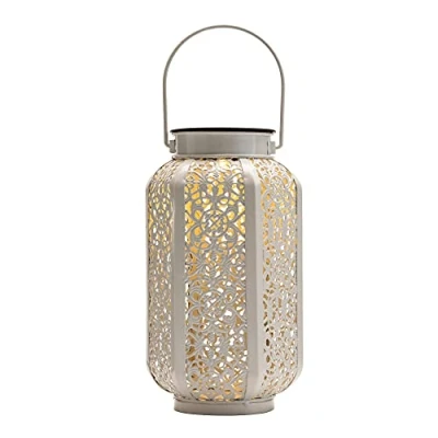 Imagen de Pauleen Sunshine Kiss Laterne 48075 Farola balcón o jardín, Blanco, iluminación Exterior, Metal, Solar, 3000 K, 0.005 W