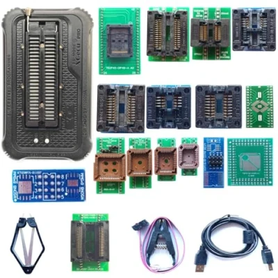 Imagen de Xgecu T76 T56 Programmer 15 Adaptadores T48 Top Version ISP Support Eprom IC Chip SOP PIC NAND Flash EMMC Socket