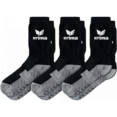 Imagen de erima GmbH Calcetines Deportivos Deportivos, Pack De 3 Unid., Hombre, Negro, 47 50