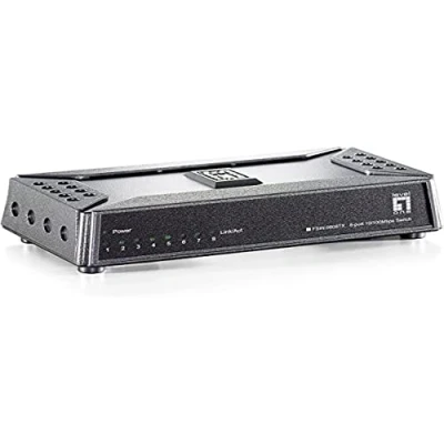 Imagen de LevelOne FSW 0808TX Switch de Red (Indicadores LED, 100 MB/s, 8 x RJ 45), Gris