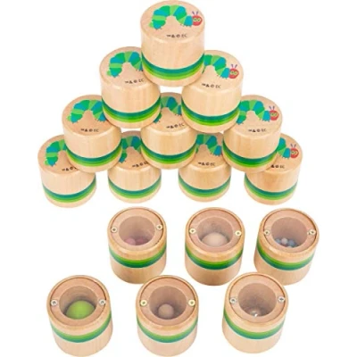Imagen de Small Foot 11433 la Oruga glotona, Memoria auditiva, Juego de sentidos en Cajas Madera Very Hungry Caterpillar Juguetes, Multicolor (11433)