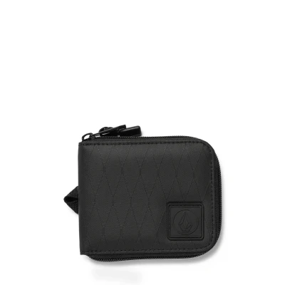 Imagen de Volcom Venture Cartera Plegable con Cremallera para Hombre, Color Negro, Talla única,