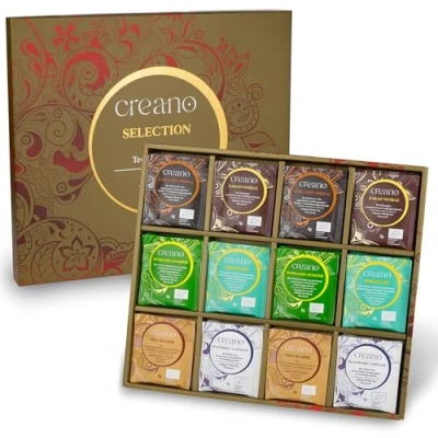 Imagen de Creano Set de regalo té orgánico 48 bolsas en 6 tipos ensueño verde, blanco, negro y oolong 96 g *