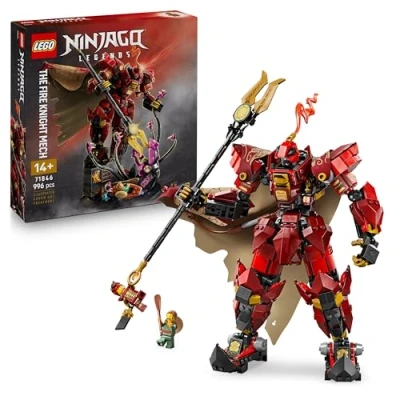 Imagen de LEGO NINJAGO Meca Caballero del Fuego Juguete de Construcción con Figura Articulada, 2 Minifiguras (inc. Kai) y Monstruo Marino Kit Maqueta Regalo para Chicos 14+ Años Adolescentes 71846