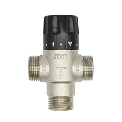Imagen de Mezclador termostatico 3 vias 1/2 3/4 1 1/4 pulgada para ducha banera lavabo cocina bidet (3/4 (DN20))