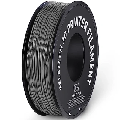 Imagen de GEEETECH Filamento TPU 1,75 mm +/ 0,02 para impresora 3D, 1 kg, carrete gris