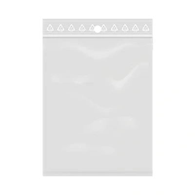 Imagen de Bolsas transparentes con cierre zip, plástico apto para alimentos, lote de 100 unidades, 7 x 10 cm