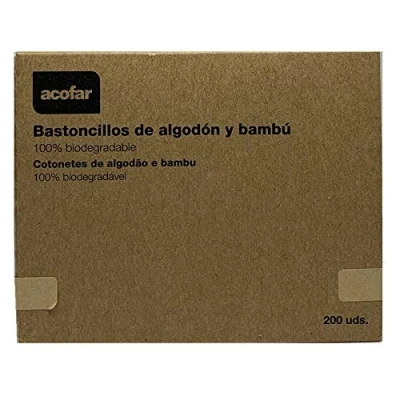 Imagen de BASTONCILLOS PARA LOS OIDOS ECOLÓGICOS DE ALGODON Y BAMBU ACOFAR