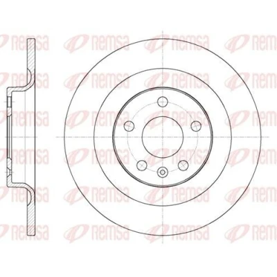 Imagen de REMSA Disco de freno Eje trasero 302, 0mm 12mm 5 108mm macizo 61796.00 Discos freno,