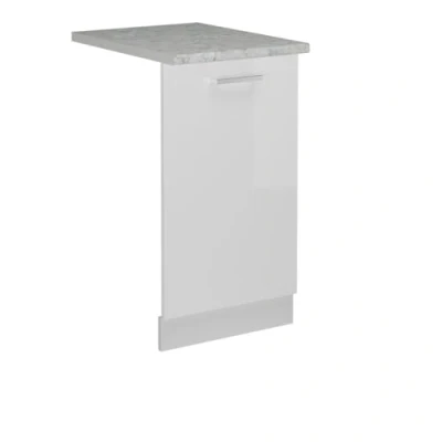 Imagen de Vicco Tapa del lavavajillas &quot;R Line&quot;, Blanco alto brillo, 45 cm , ET Mármol