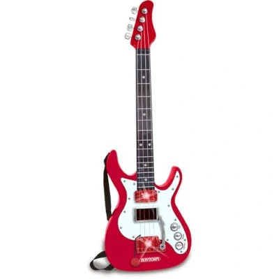 Imagen de Bontempi ElectroGroove Bajo Rock Electrónico para Vibraciones Potentes y Ritmos Innovadores, Rojo Blanco, Multicolor, ‎2.54 x 2.54 cm (241300)
