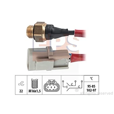 Imagen de EPS 1.850.665 Interruptor de temperatura, ventilador del radiador M16x1,5 Made in Italy OE Equivalent