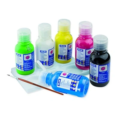Imagen de MILAN® Caja 6 botellas de témpera colores 125 ml con pincel