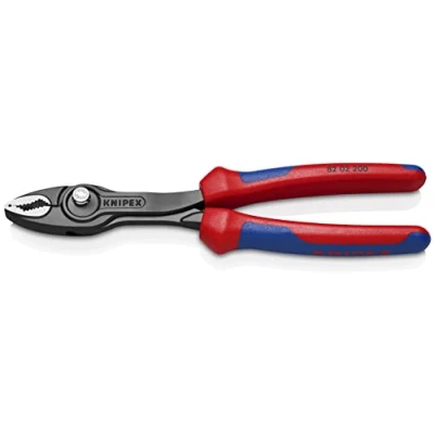 Imagen de Knipex TwinGrip Alicate de agarre frontal ajustable negro atramentado, con fundas multicomponentes 200 mm 82 02