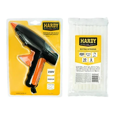 Imagen de HARDY Pistola de Pegamento Fusión en Caliente 65W Con Stock 10 Piezas DIY Para Cartón Madera Papel Florística Durable