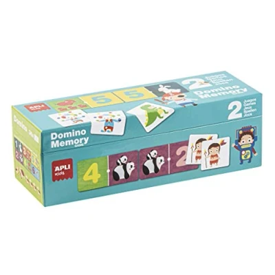 Imagen de APLI Kids Dominó y Memory Juego para Niños, Multicolor (14116)