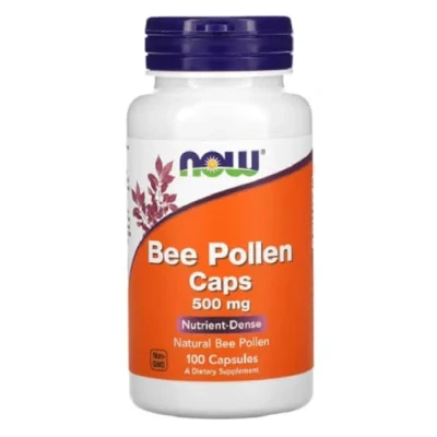 Imagen de Now Foods Bee Pollen CAPS 500 mg Apoyo natural para la vitalidad y energía 100 cápsulas