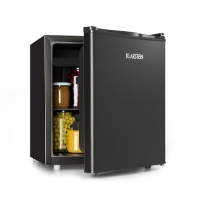 Imagen de Klarstein Nevera Pequeña Portatil Eléctrica, Mini Silenciosa, Habitación, Caravana, Oficina, Frigorificos Pequeños Bandeja Hielos, para Refrescos, Cervezas, Cosméticos, Minibar 0 10C, 46 l.