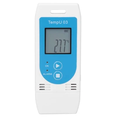 Imagen de PDF GSP USB registrador de temperatura y humedad Mini grabadora profesional reutilizable uso datos para cadena fr¨ªa con capacidad 32000