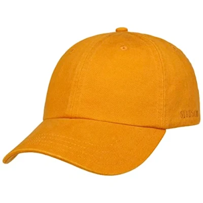 Imagen de Stetson Gorra de Béisbol Rector Mujer/Hombre Protector UV Sol Hebilla Metal, con Visera Verano/Invierno Talla única Mostaza